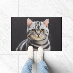 Stylistisch Realistisch American shorthair Cat Bla Fußmatte