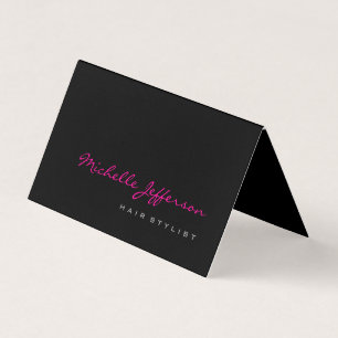 Stylistische Schrift Graurosa Trendy gefaltet Visitenkarten