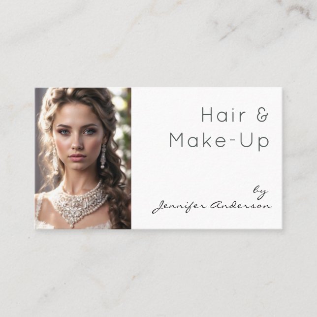 Stylistischer Kosmetologe Make-up Wedding Bridal Visitenkarte (Vorderseite)