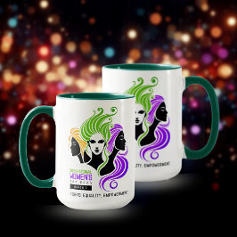 Stylized Colorful Trio of Women IWD 2025 Tasse