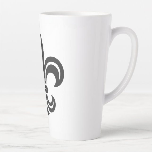 "Stylized Fleur-de-lis" Latte Mug (Droite)