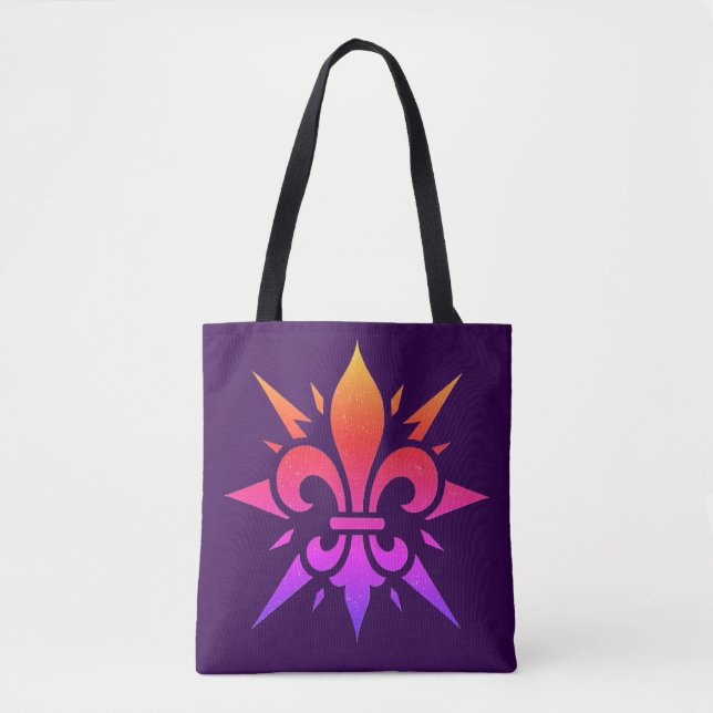 "Stylized Fleur-de-lis" Tote Tasche (Vorderseite)