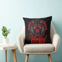 Stylized Red Wolf | Mächtige dunkle Howl Art