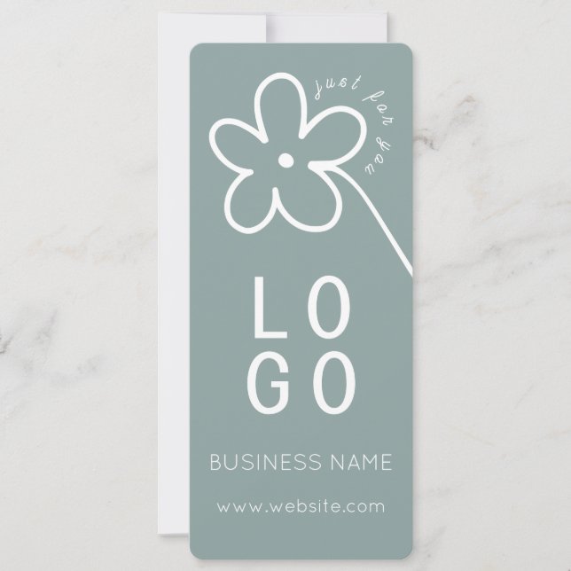 STYLIZIERTE BLUME SAGE EIGENE LOGO-GIFT-BESCHEINIG (Vorderseite)