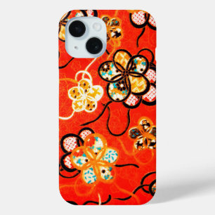 STYLIZIERTE BLUME, SCHWARZ-WEISSE RIBONS, HELL ROT Case-Mate iPhone HÜLLE