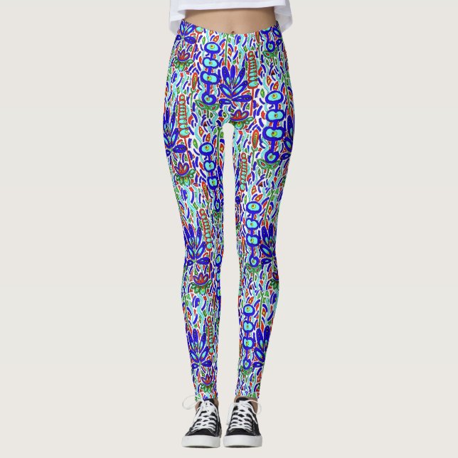 STYLIZIERTES FLÜSSIGES ABSTRAKT LEGGINGS (Vorderseite)