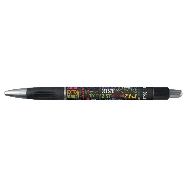 Stylo 21e anniversaire unique cadeaux personnalisés (Devant)