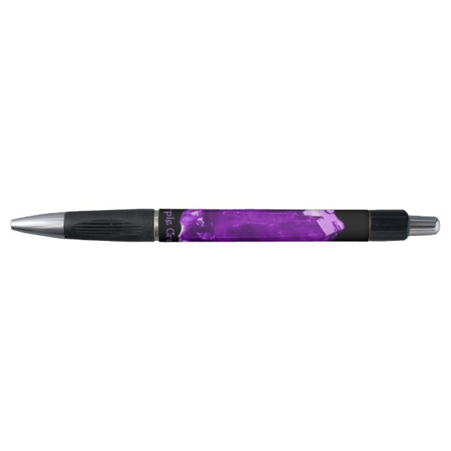 Stylo à adhérence en cristal violet (Devant)