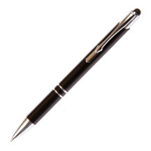 Stylo à bille en aluminium noir personnalisé avec