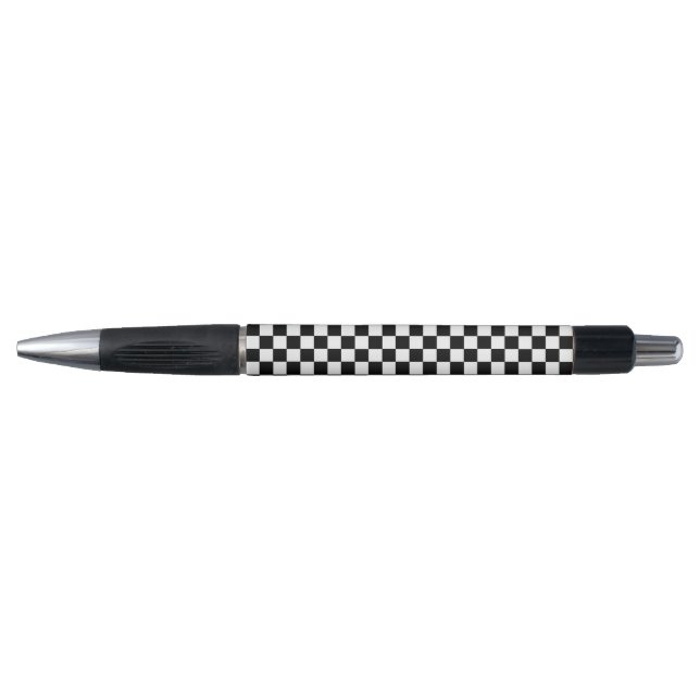 Stylo à damiers noir et blanc (Devant)