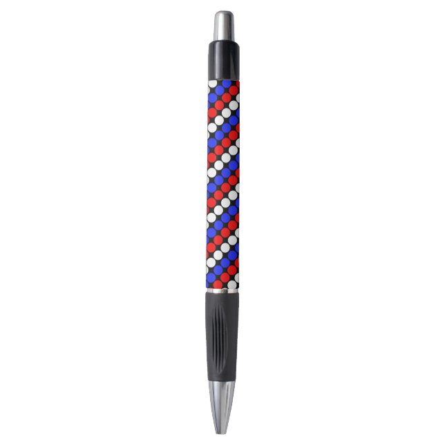 Stylo à encre noire avec des rayures pointillées b (Devant (Vertical))