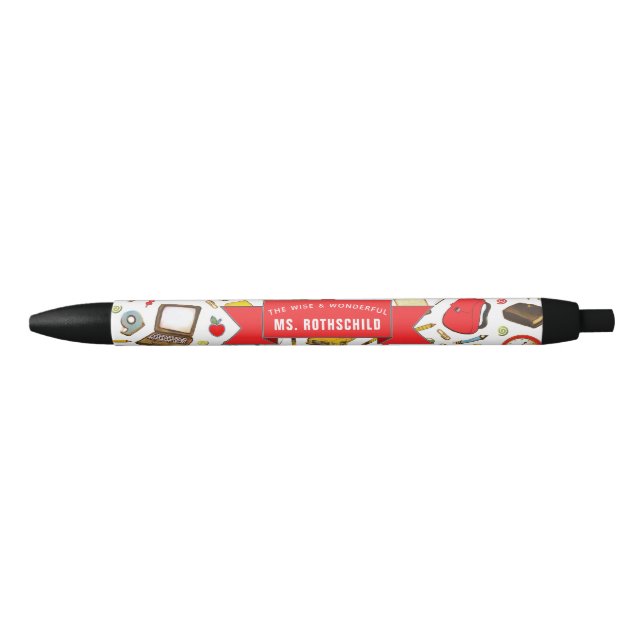 Stylo à encre noire de l'enseignant de l'école pri (Devant)