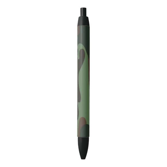Stylo à encre noire motif Camo (devant Vertical)