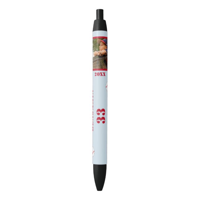 Stylo à encre personnalisé avec nom Numéro Photo p (devant Vertical)