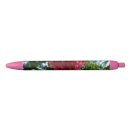 Stylo à fleurs de coeur rose