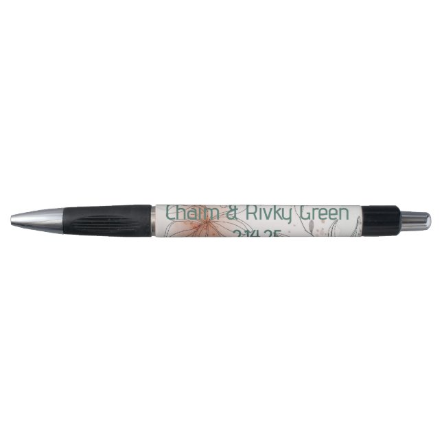 Stylo à fleurs de pêche (Devant)