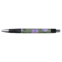 Stylo à fleurs violettes