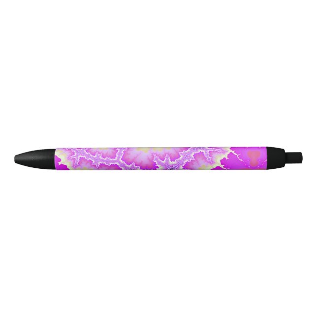 Stylo à l'encre noire de stylo abstrait de pourpre (Devant)