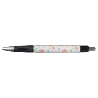 Stylo à motif floral (base blanche)
