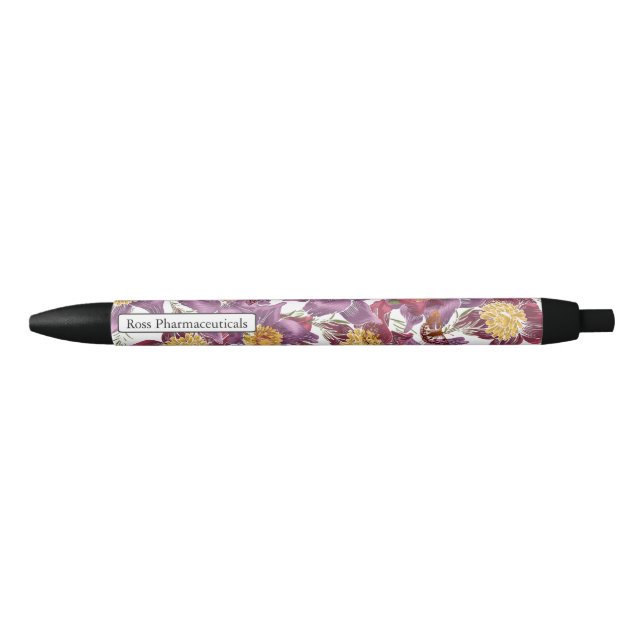 Stylo à papillons rose pourpre personnalisé (Devant)