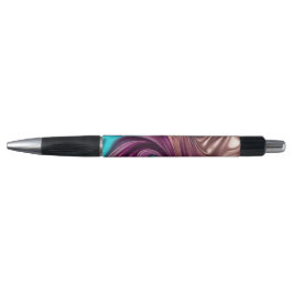 Stylo Abstrait-Viva Magenta Turquoise et Or-
