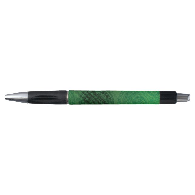 Stylo Acceptation | Médaillons de méditation verte (Devant)