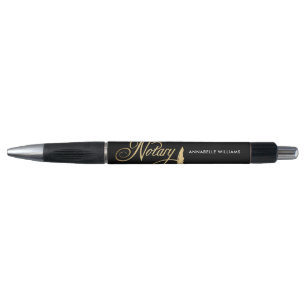 Stylo Agent de signature publique notaire Gold & Black