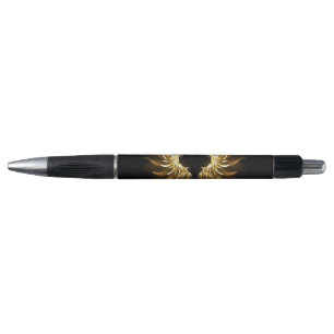 Stylo Ailes d'Ange d'or sur arrière - plan noir