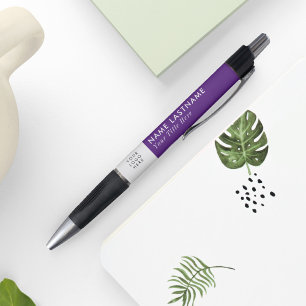 Stylo Ajouter Logo Simple Moderne Purple Élégant Nom Tit