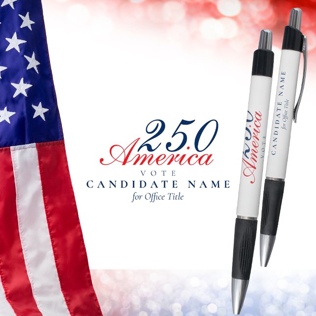 Stylo America 250 Semiquincentennial Patriotic Custom (America 250 Semiquincentennial Patriotic Custom Keepsake for Campaign donors volunteers staff Pen)