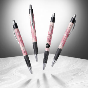 Stylo Anniversaire Mariage élégant du 2e Rose Quartz