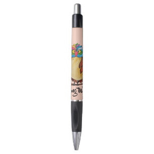Stylo Aquarelle Chouette magique avec plumes arc-en-ciel