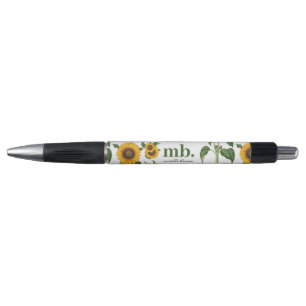 Stylo Aquarelle Fleurs de soleil Botanique Foliage Verdu