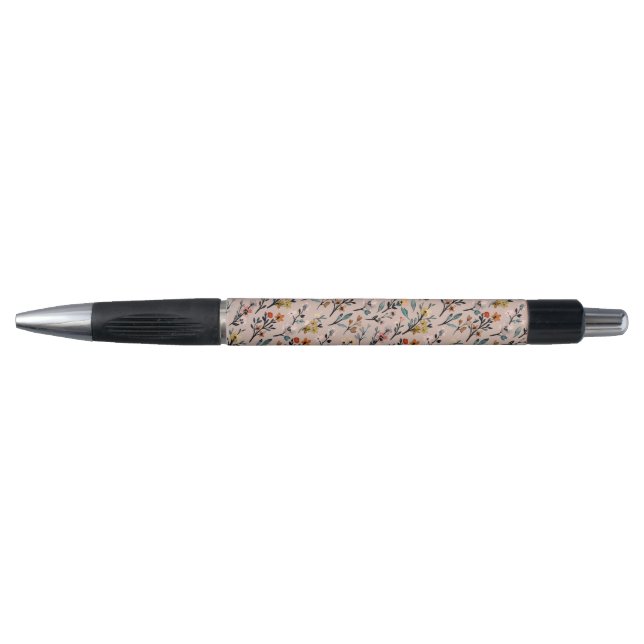 Stylo Aquarelle florale Boho Rose poussiéreux (Devant)