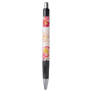 Stylo Aquarelles colorées Fleurs Design