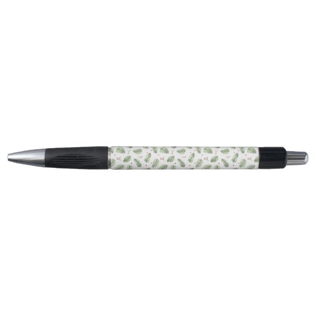 Stylo avec le conifère et le motif rouge de (Devant)