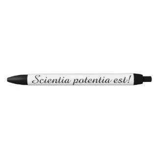 Stylo avec le proverbe latin (la connaissance est