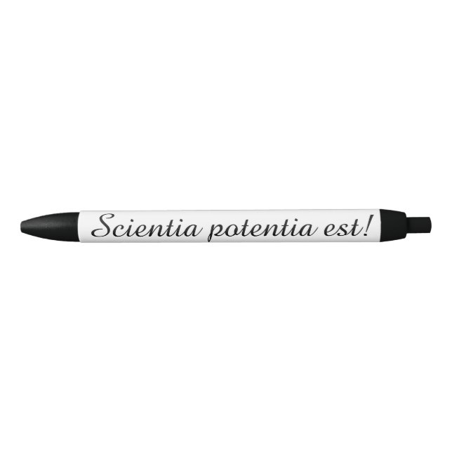 Stylo avec le proverbe latin (la connaissance est (Devant)