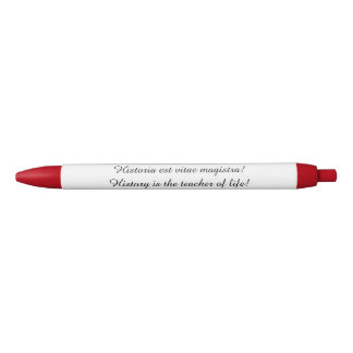 Stylo avec le proverbe latin (l'histoire est le