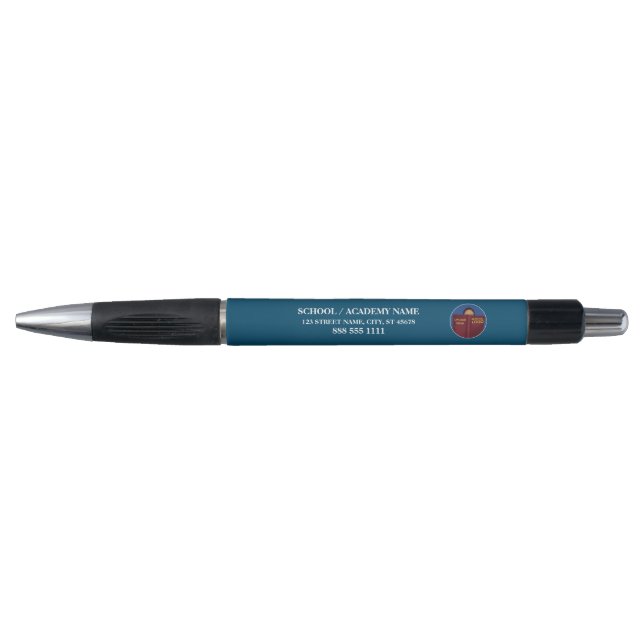 Stylo avec logo personnalisé de l'école | Adresse  (Devant)