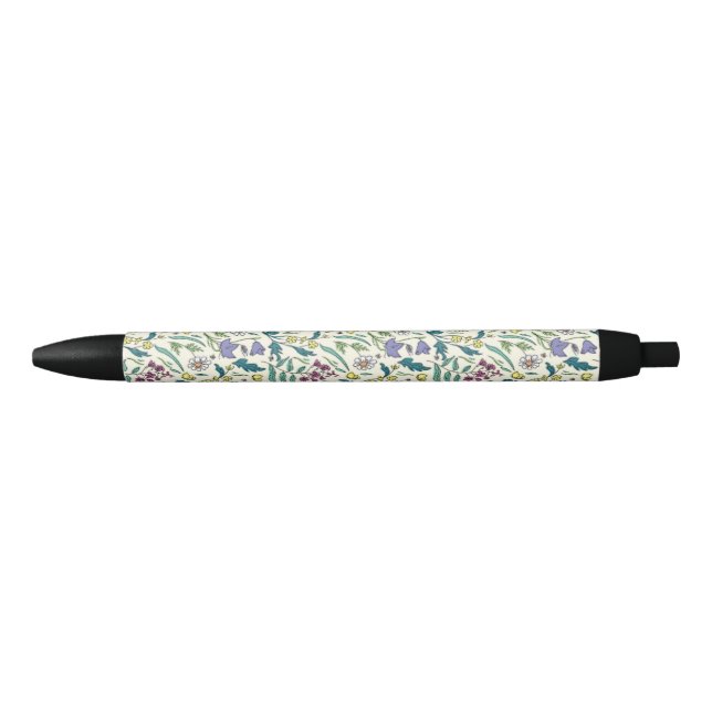 Stylo avec motif fleur sauvage (Devant)