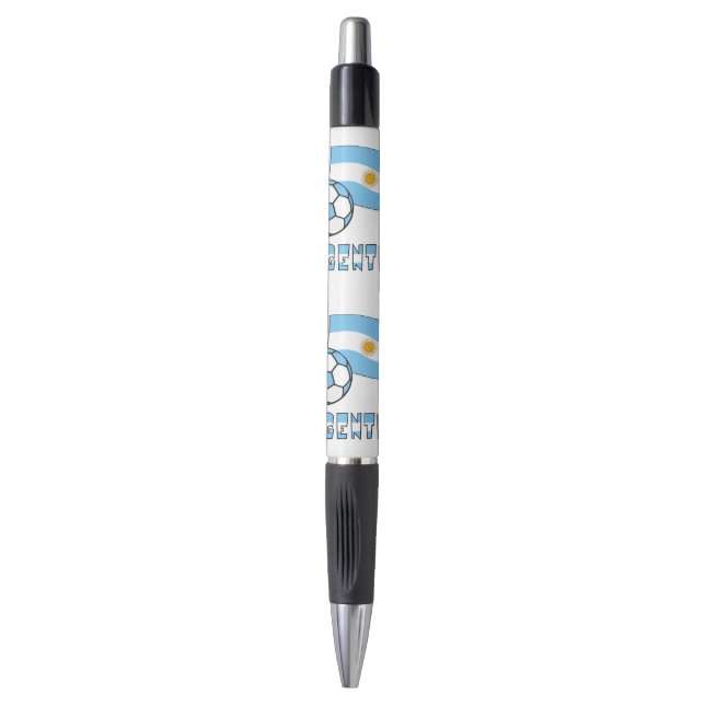 Stylo Bal de football argentin et drapeau (Devant (Vertical))