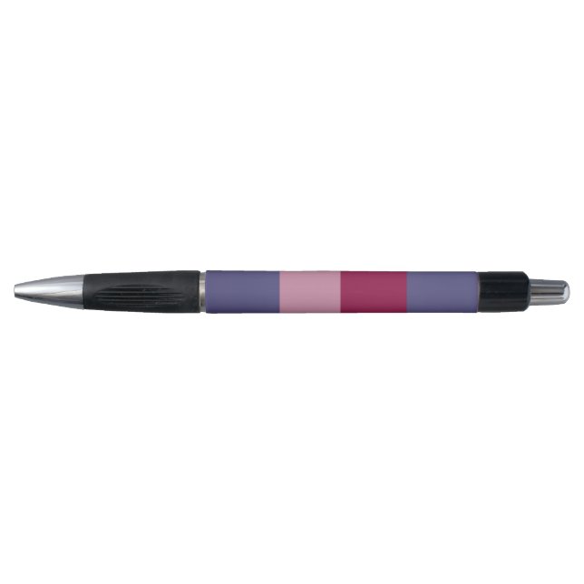 Stylo Bandes de couleurs violettes (Devant)