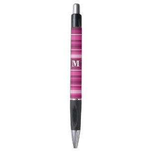 Stylo Bandes de monogramme fuchsia