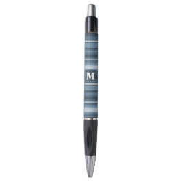 Stylo Bandes gris monogramme