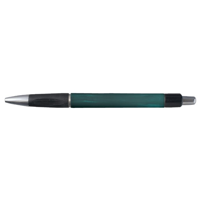 Stylo Bandes turquoises en bois (Devant)