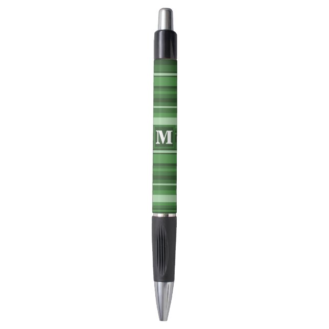 Stylo Bandes vertes monogrammes (Devant (Vertical))