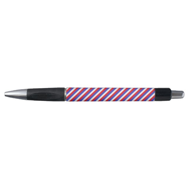 Stylo Belles bandes bleues rouges et blanches (Devant)