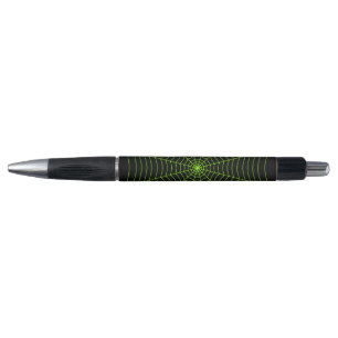 Stylo Black neon vert toile d'araignée Halloween motif