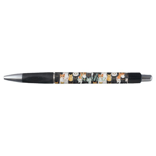 Stylo Black White Orange Cats (Devant)